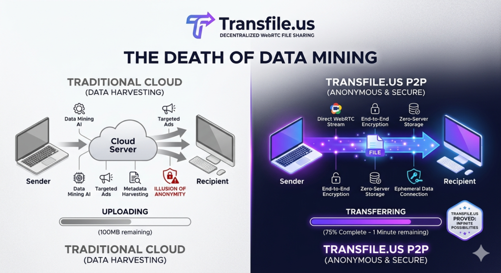 The Death of Data Mining: Anonymous P2P Sharing with Transfile