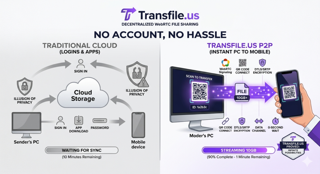 No Account, No Hassle: Fastest PC to Mobile File Transfer